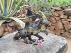Hand Made Leopard Stone Welsh Dragon Carving x 1 From Zimbabwe