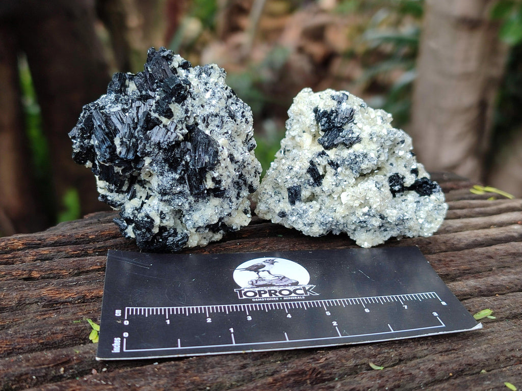 Natural Schorl Black Tourmaline with Hyalite Opal x 12 From Erongo, Namibia