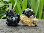 Natural Schorl Black Tourmaline with Hyalite Opal x 12 From Erongo, Namibia