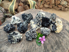 Natural Schorl Black Tourmaline with Hyalite Opal x 12 From Erongo, Namibia