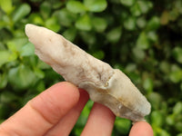 Natural Drusy Quartz Coated Spearhead Calcite Specimens x 20 From Alberts Mountain, Lesotho