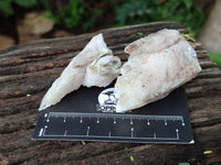 Natural Drusy Quartz Coated Spearhead Calcite Specimens x 20 From Alberts Mountain, Lesotho