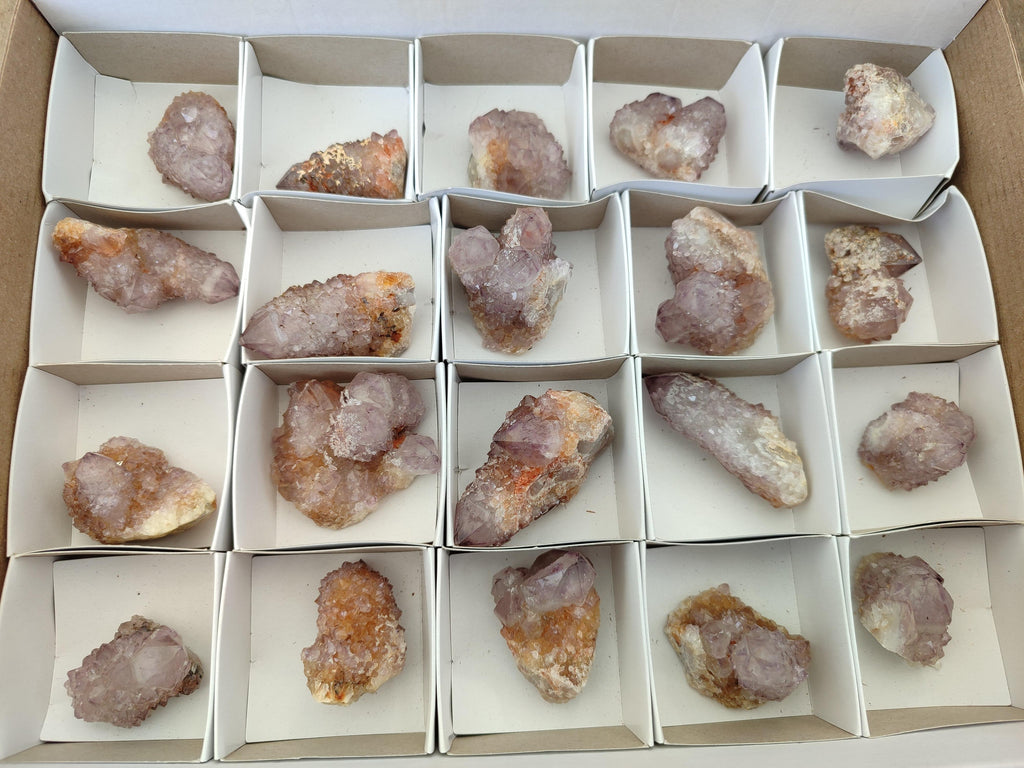 Natural Drusy Sunburst Spirit Clusters x 20 From Boekenhouthoek, South Africa