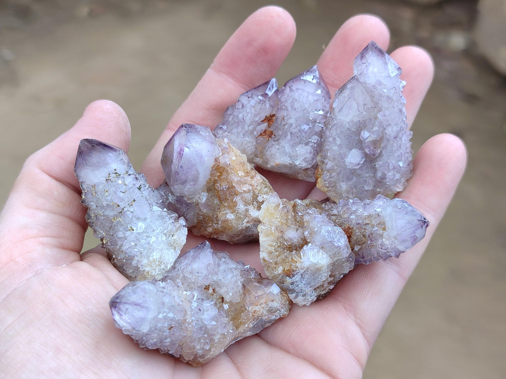 Natural Drusy Sunburst Spirit Clusters x 20 From Boekenhouthoek, South Africa