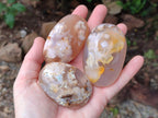 Polished Flower Agate Galets x 12 From Antsahalova, Madagascar
