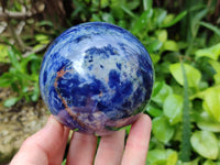 Polished Sodalite Spheres x 2 From Kunene River, Namibia