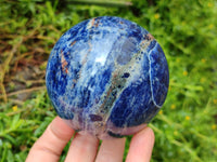 Polished Sodalite Spheres x 2 From Kunene River, Namibia