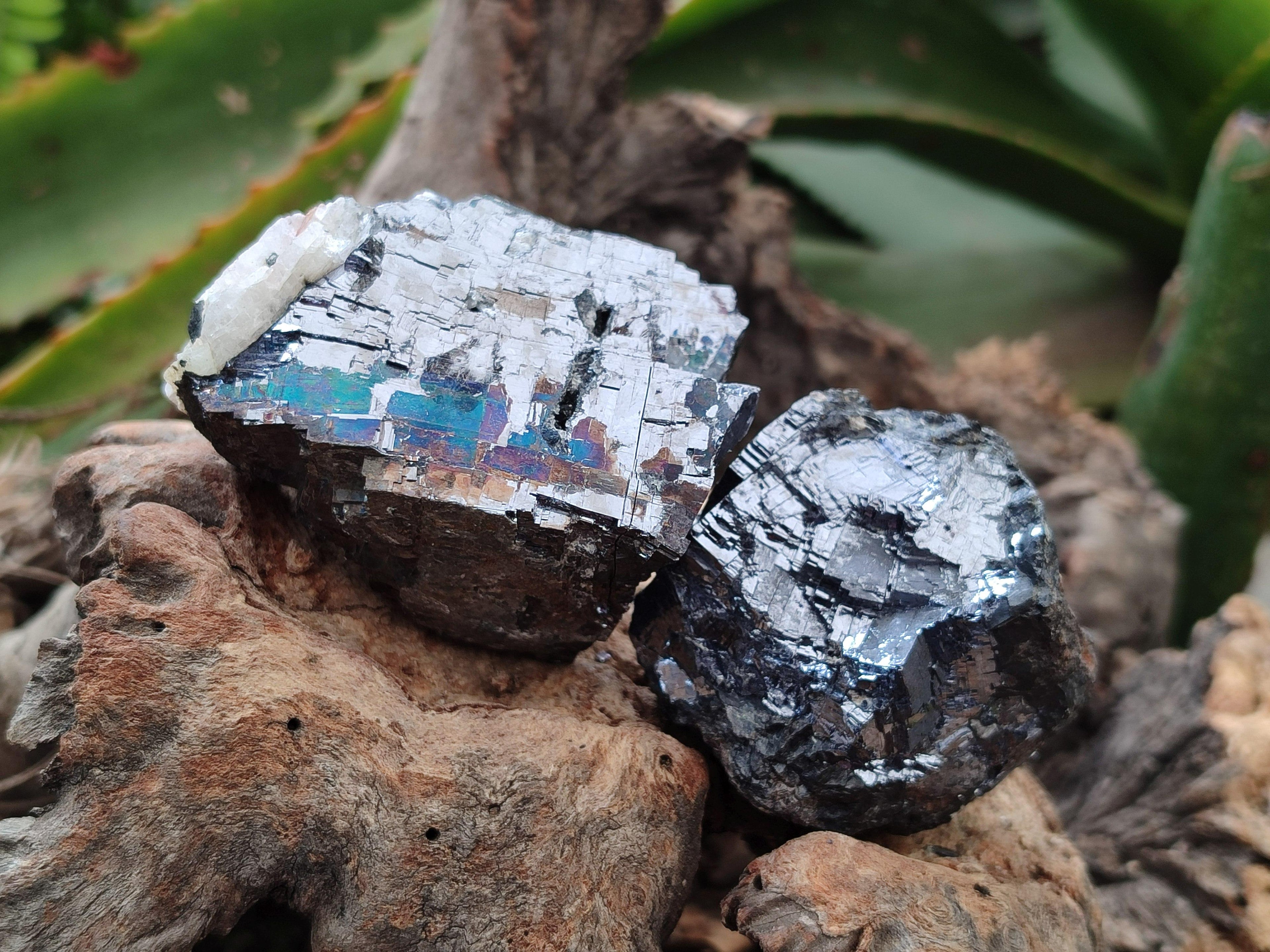 Natural Bright Silver Lead Galena Cobbed Specimens x 12 From Kaokoveld, Namibia