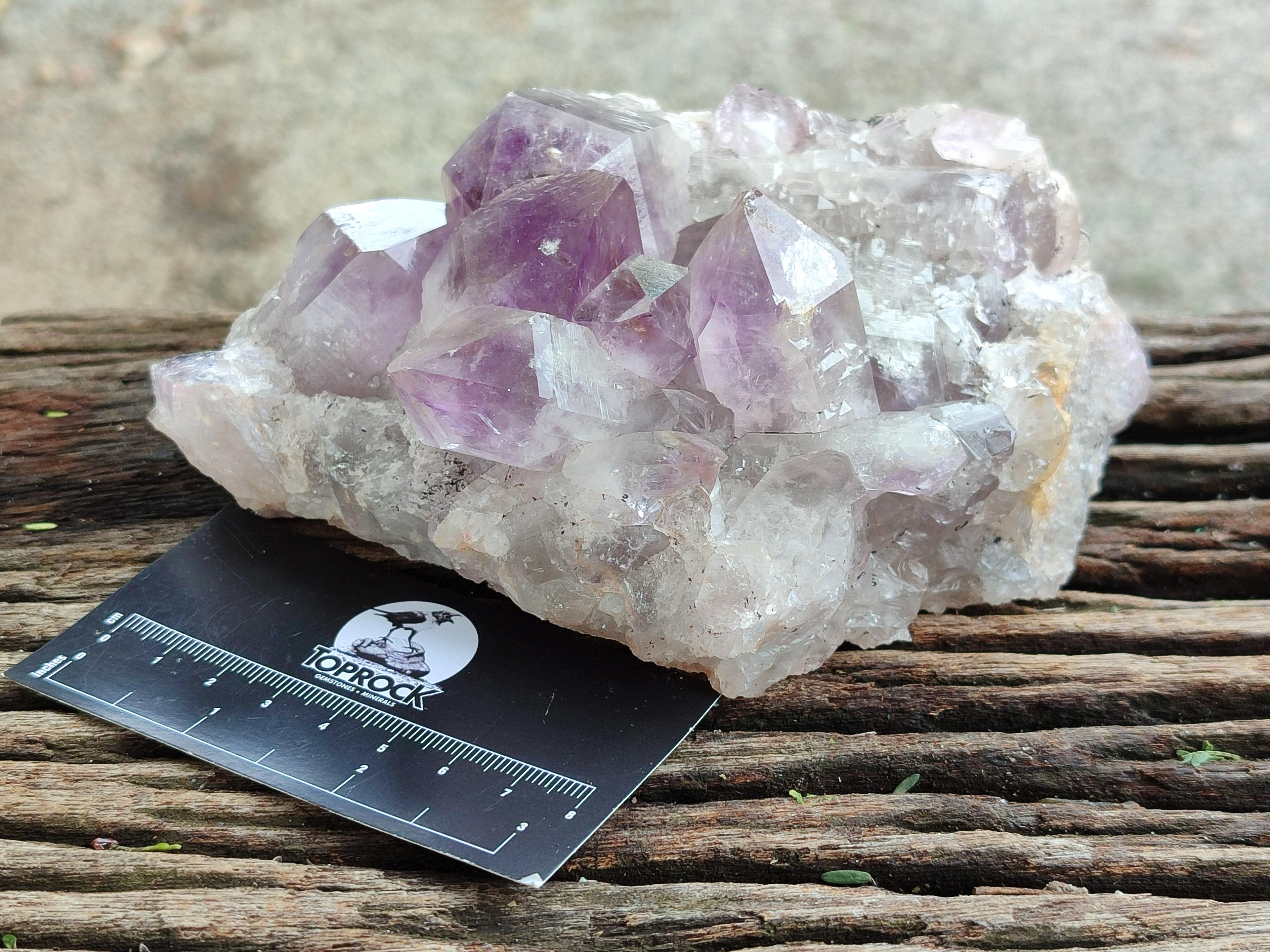 Natural Jacaranda Amethyst Clusters x 2 From Mumbwa, Zambia