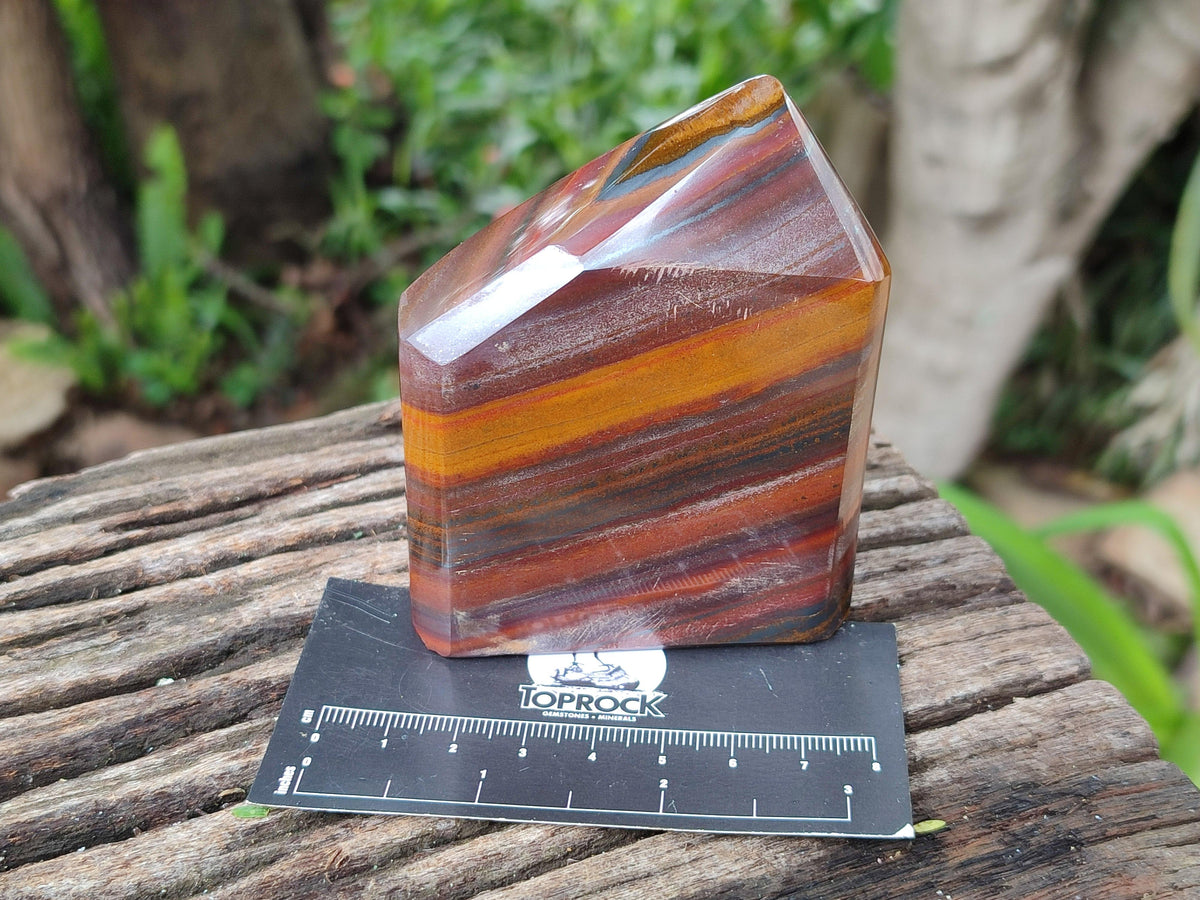 Polished Banded Tiger Iron Jasper Points x 3 From South Africa