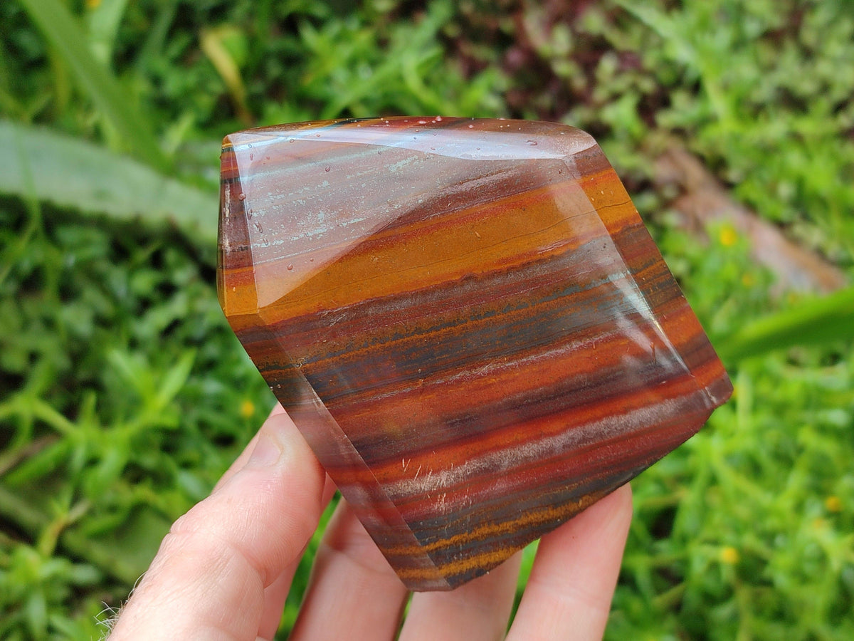 Polished Banded Tiger Iron Jasper Points x 3 From South Africa