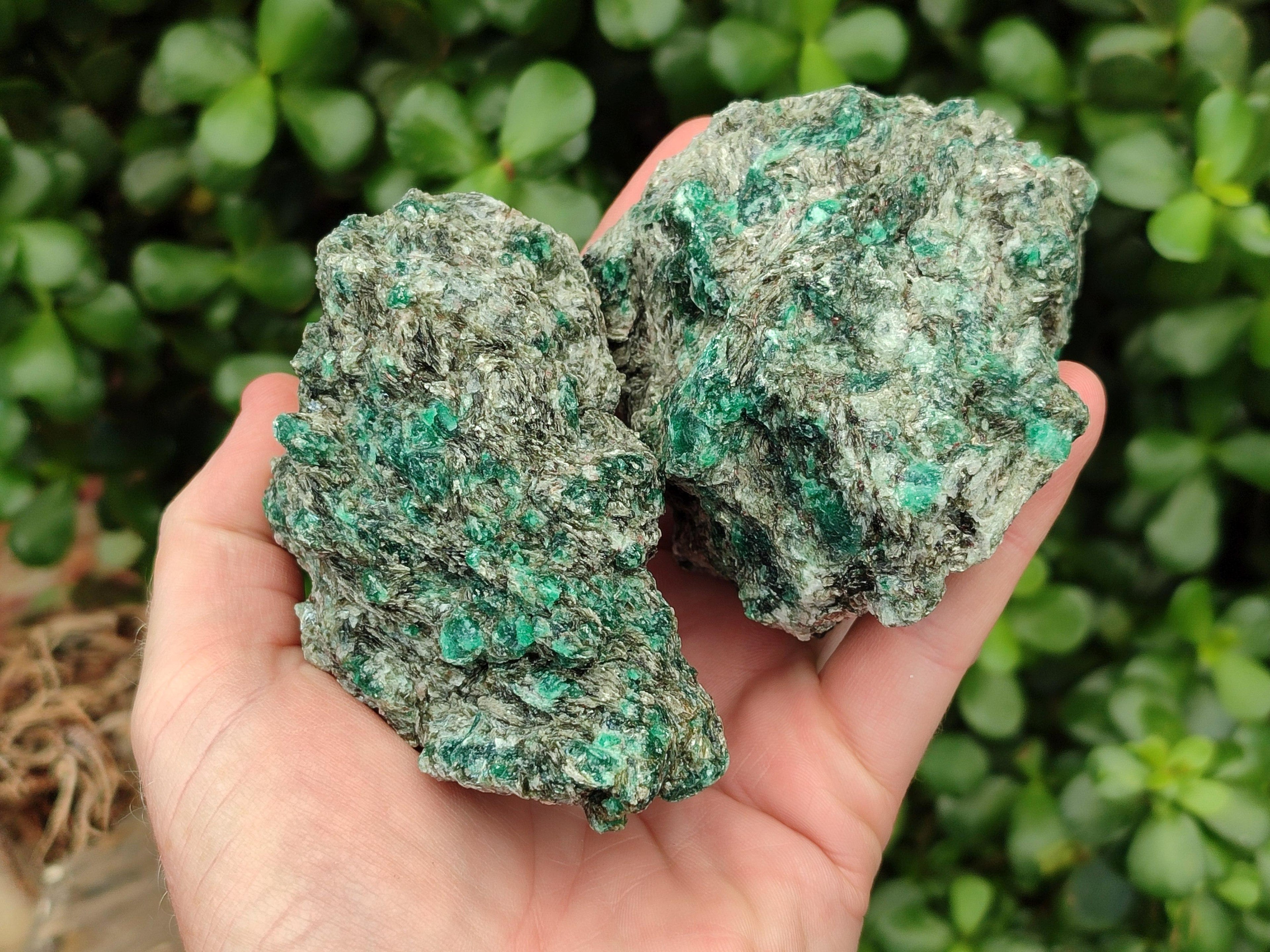 Natural Emerald Mica 'Mutokolite' Cobbed Specimens x 6 From Mutoko, Zimbabwe