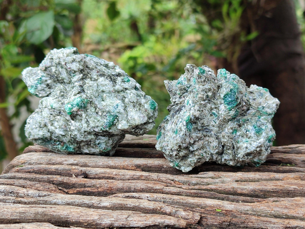 Natural Emerald Mica 'Mutokolite' Cobbed Specimens x 6 From Mutoko, Zimbabwe