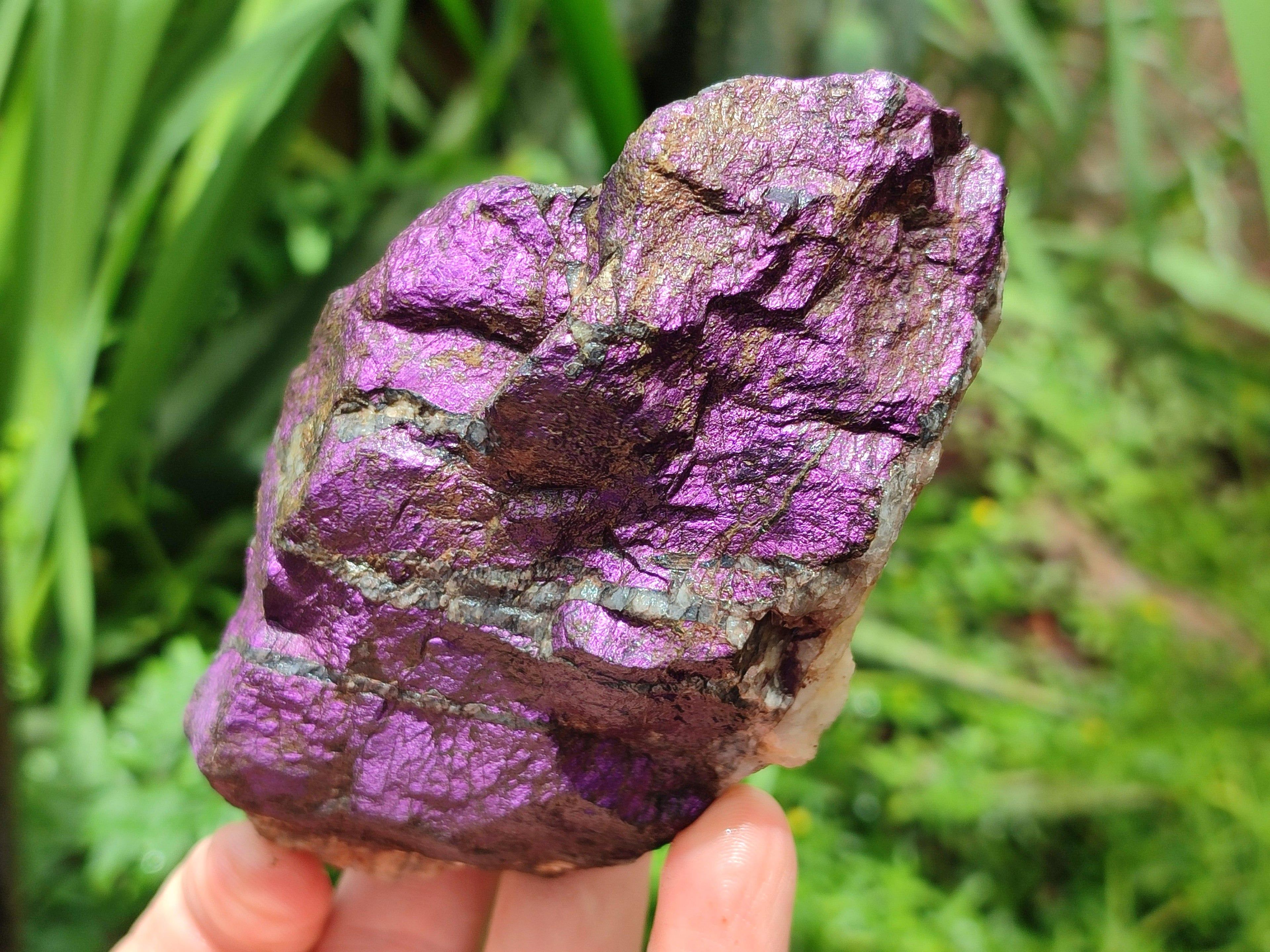 Natural Metallic Purpurite Specimens x 6 From Erongo, Namibia