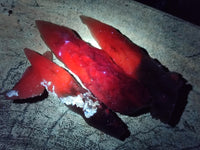 Natural Drusy Quartz Coated Spearhead Calcite Specimens x 35 From Albert's Mountain, Lesotho