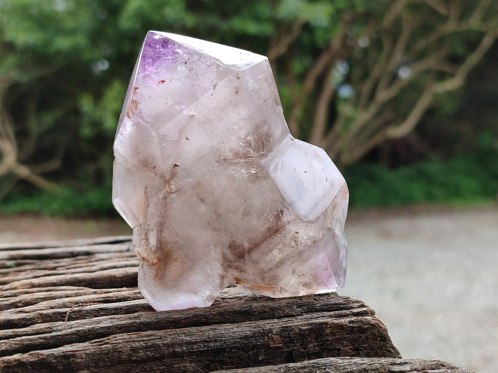 Polished Window Smokey Amethyst Crystals x 6 From Akansobe, Madagascar