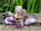 Polished Window Smokey Amethyst Crystals x 6 From Akansobe, Madagascar