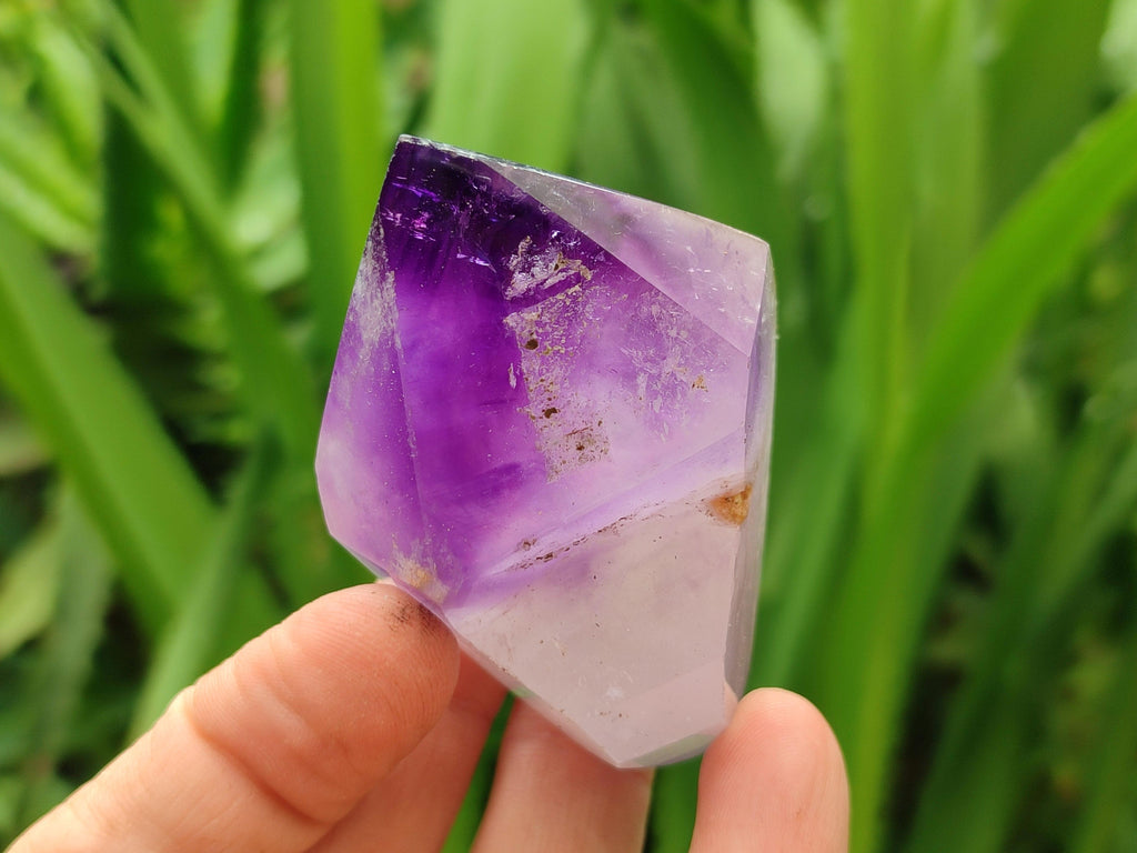 Polished Window Smokey Amethyst Crystals x 6 From Akansobe, Madagascar