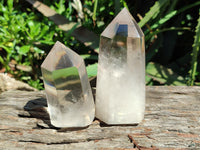 Polished Wispy Smokey Quartz Crystals x 3 From Madagascar