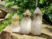 Polished Wispy Smokey Quartz Crystals x 3 From Madagascar