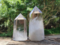 Polished Wispy Smokey Quartz Crystals x 3 From Madagascar