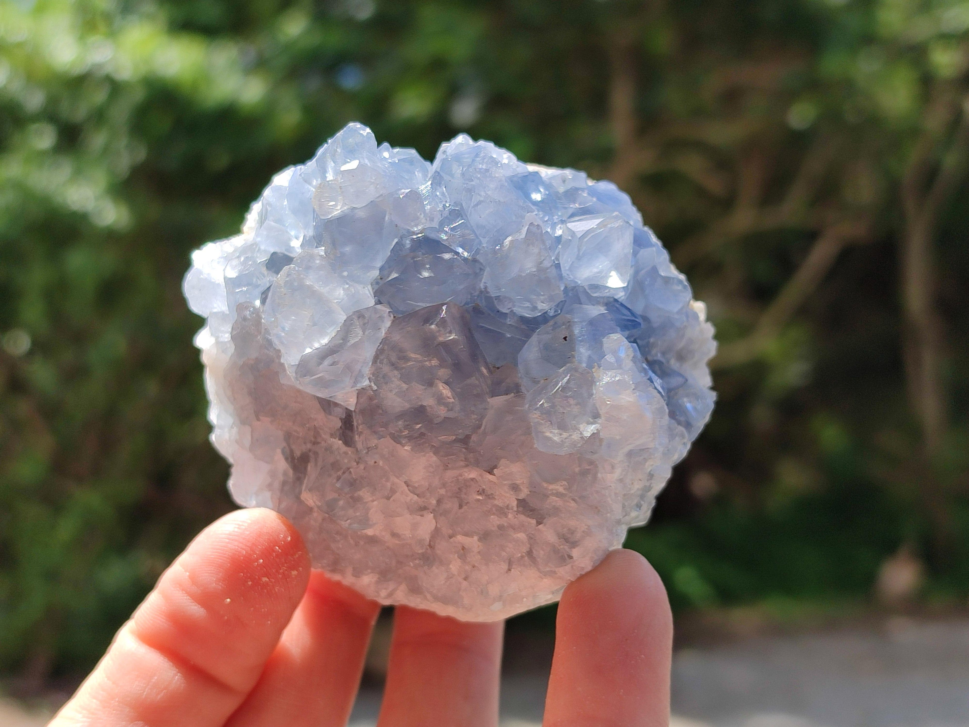 Natural Blue Celestite Specimens x 6 From Sakoany, Madagascar