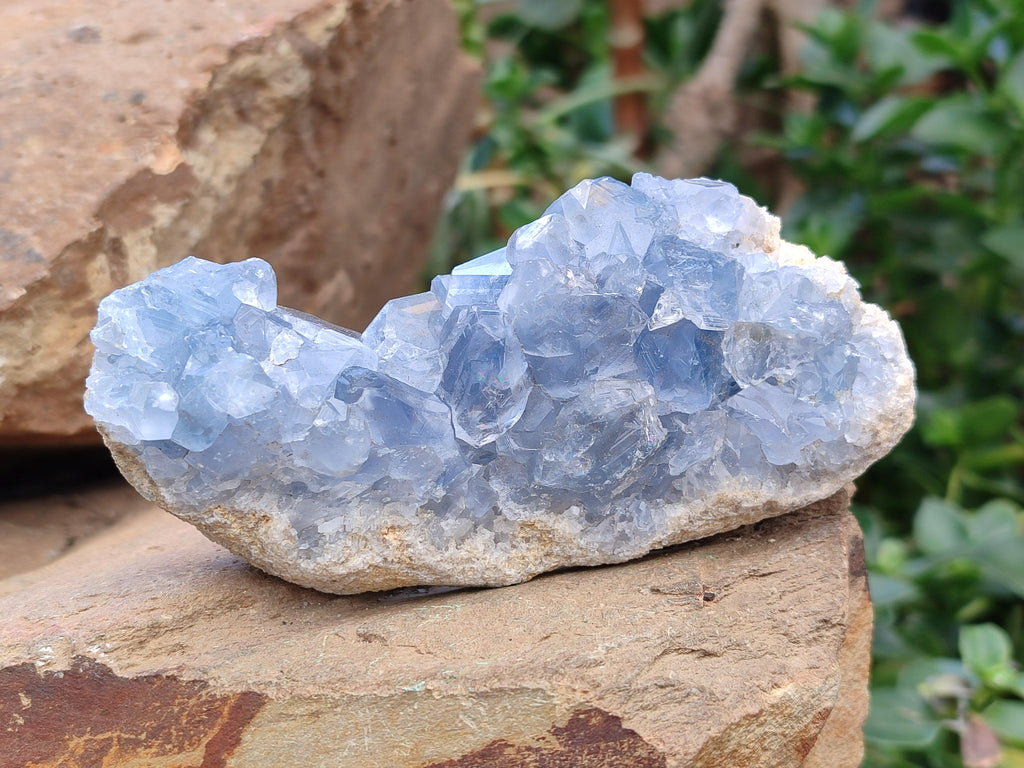 Natural Blue Celestite Specimens x 6 From Sakoany, Madagascar