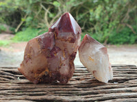 Polished Red Hematoid Quartz Clusters x 3 From Karoi, Zimbabwe