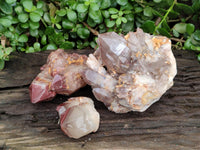 Polished Red Hematoid Quartz Clusters x 3 From Karoi, Zimbabwe