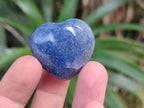 Polished Small Lazulite Hearts x 35 From Madagascar
