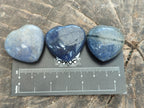 Polished Small Lazulite Hearts x 35 From Madagascar