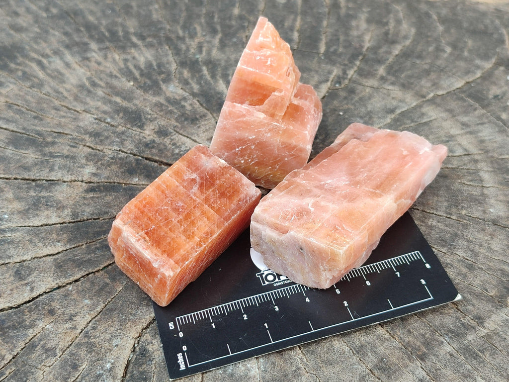 Natural Sunset Orange Calcite Specimens x 24 From Spitzkop, Namibia