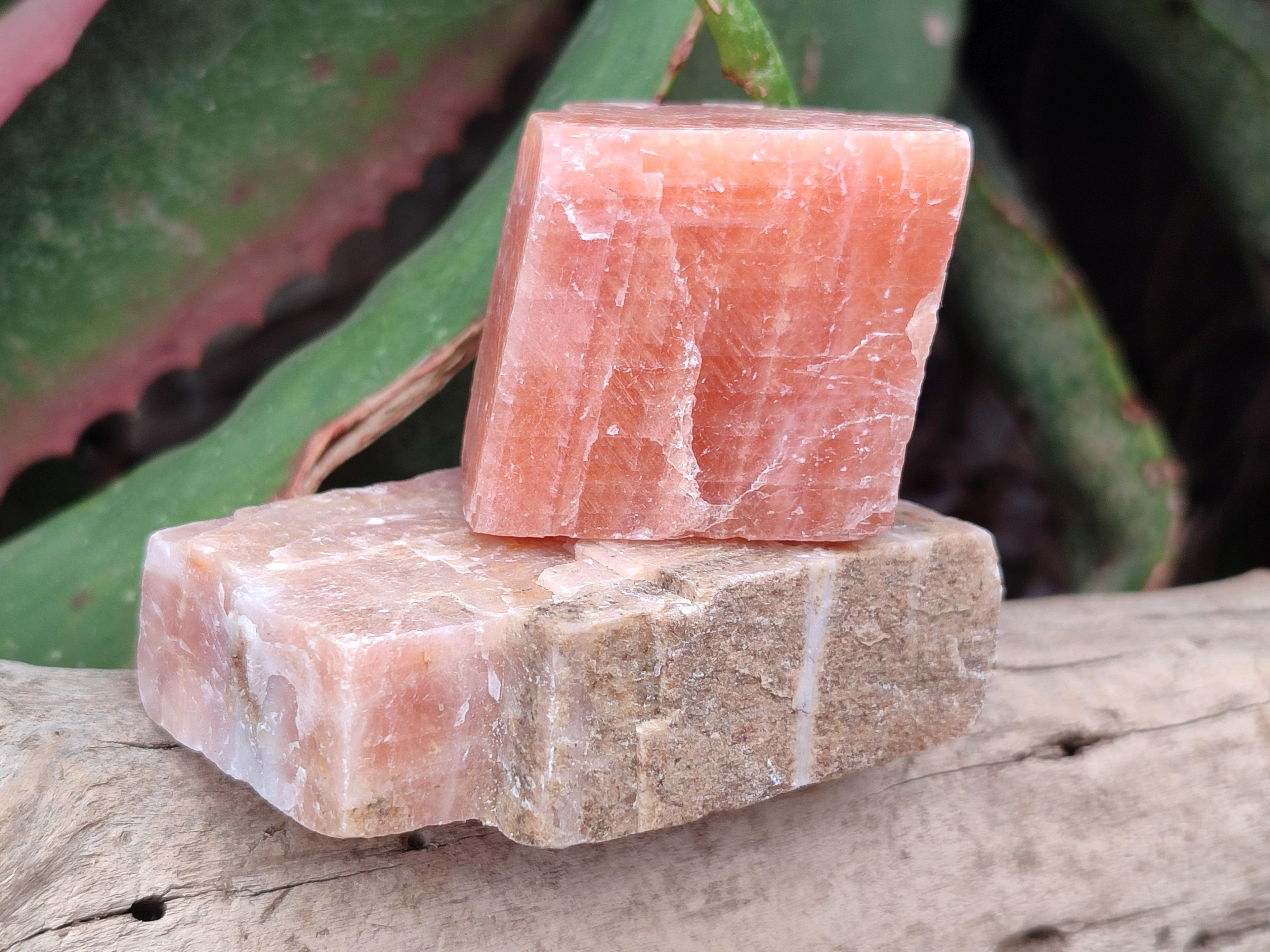 Natural Sunset Orange Calcite Specimens x 24 From Spitzkop, Namibia