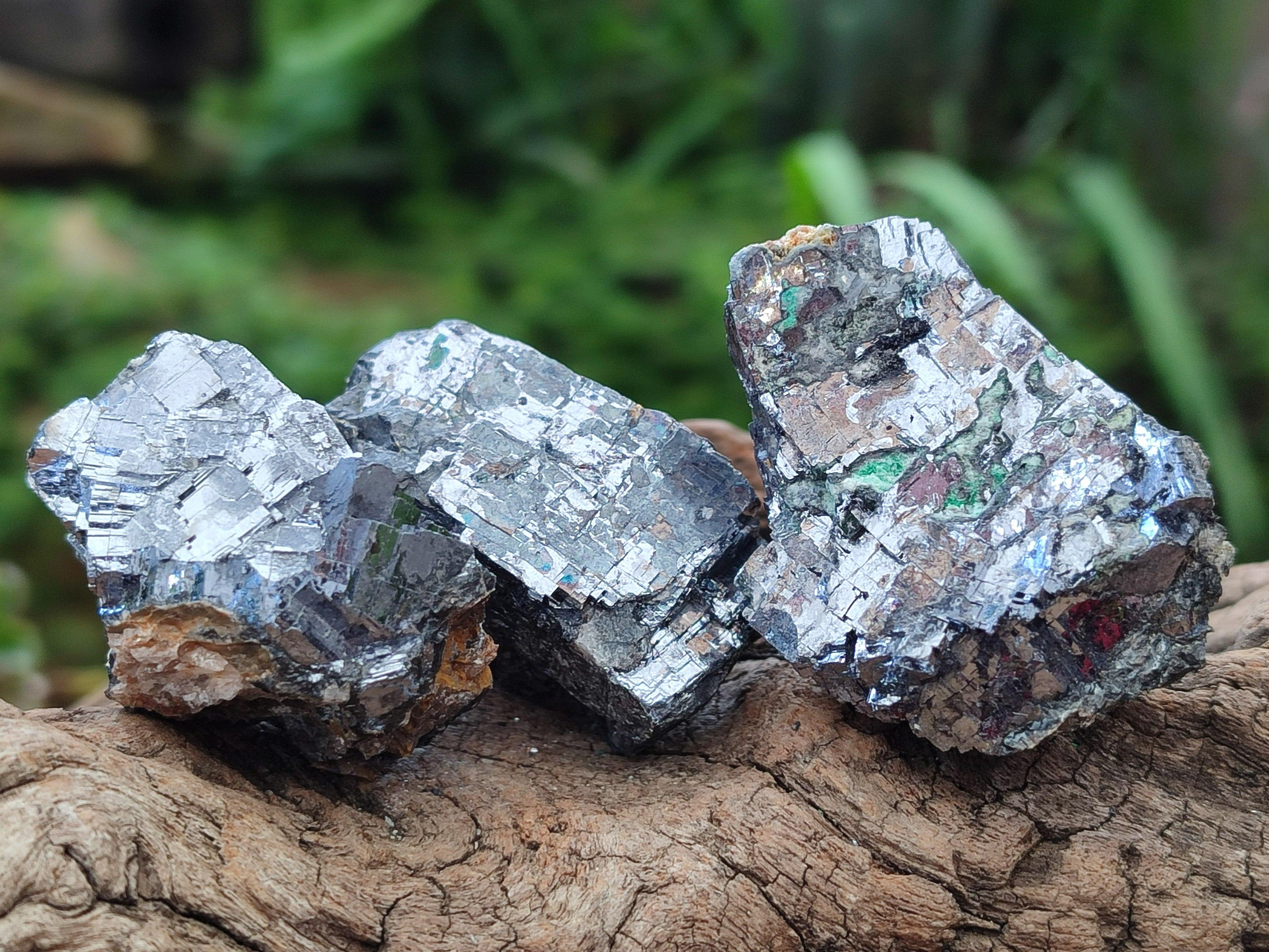 Natural Bright Silver Lead Galena Cobbed Specimens x 23 From Kaokoveld, Namibia