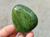 Polished Verdite Palm Stones x 12 From Zimbabwe
