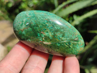 Polished Verdite Palm Stones x 12 From Zimbabwe