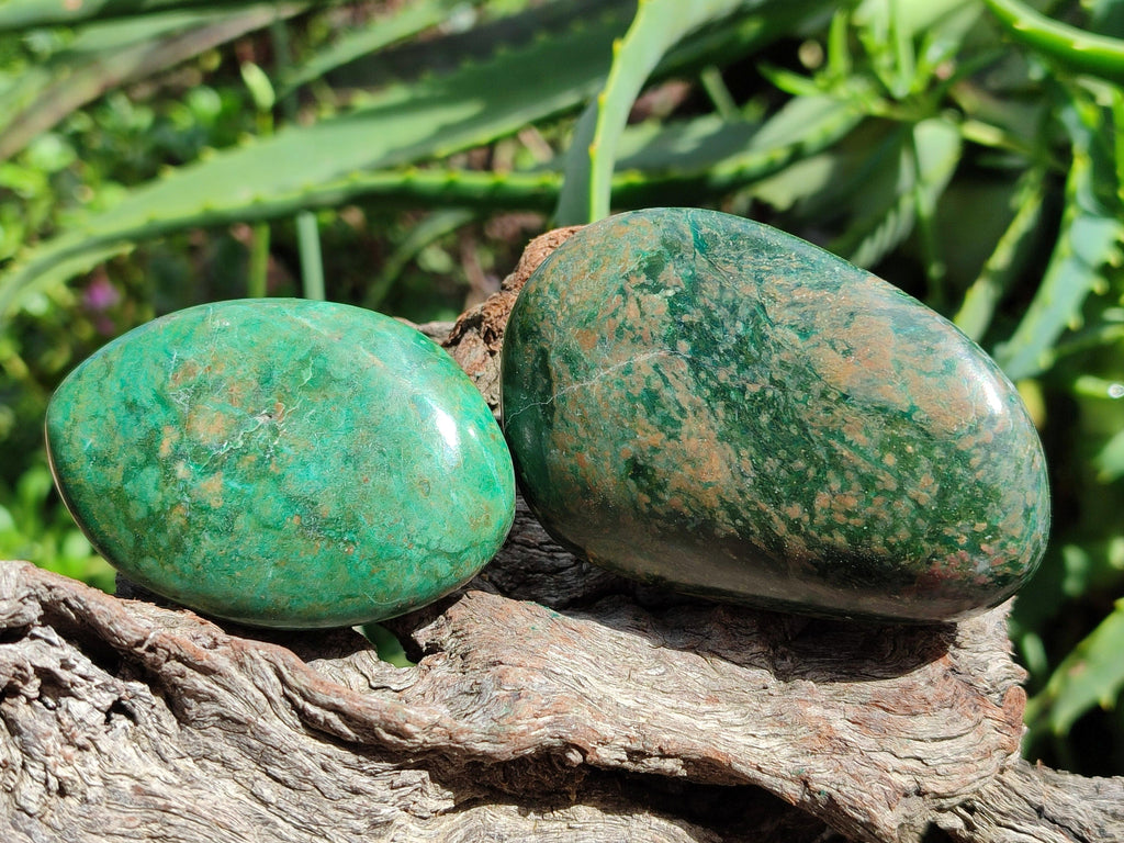 Polished Verdite Palm Stones x 12 From Zimbabwe - Toprock Gemstones and Minerals 