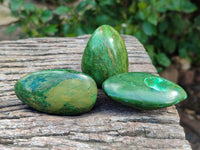 Polished Verdite Palm Stones x 12 From Zimbabwe