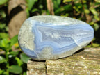 Polished Blue Lace Agate Free Forms x 4 From Nsanje, Malawi