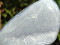 Polished Blue Lace Agate Free Forms x 4 From Nsanje, Malawi