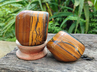 Polished Jumbo Golden Tiger's Eye Free Forms x 6 From Prieska, South Africa