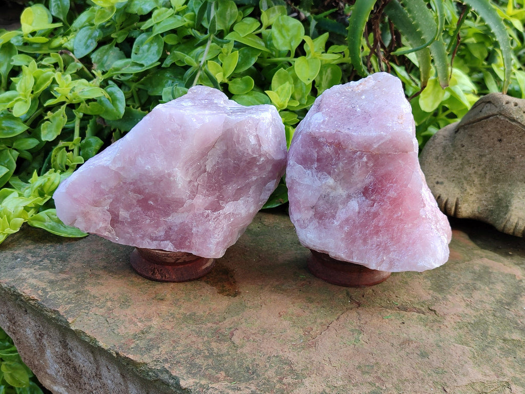 Natural Cobbed Rose Quartz Specimens x 4 From Northern Cape