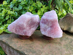 Natural Cobbed Rose Quartz Specimens x 4 From Northern Cape