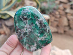 Polished Emerald Mica 'Mutokolite' Standing Free Forms x 4 From Mutoko, Zimbabwe