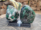 Polished Emerald Mica 'Mutokolite' Standing Free Forms x 4 From Mutoko, Zimbabwe
