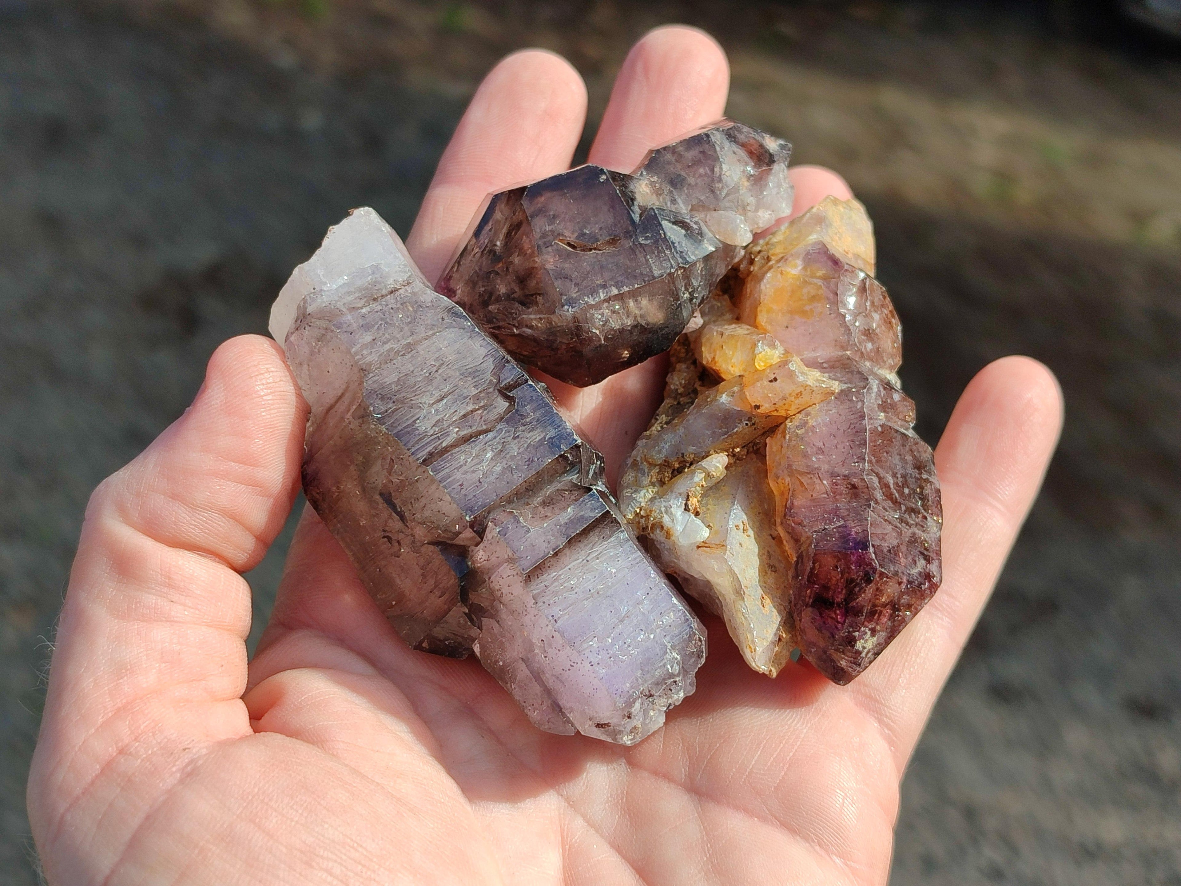 Natural Window Amethyst Crystals x 6 From Chiredzi, Zimbabwe
