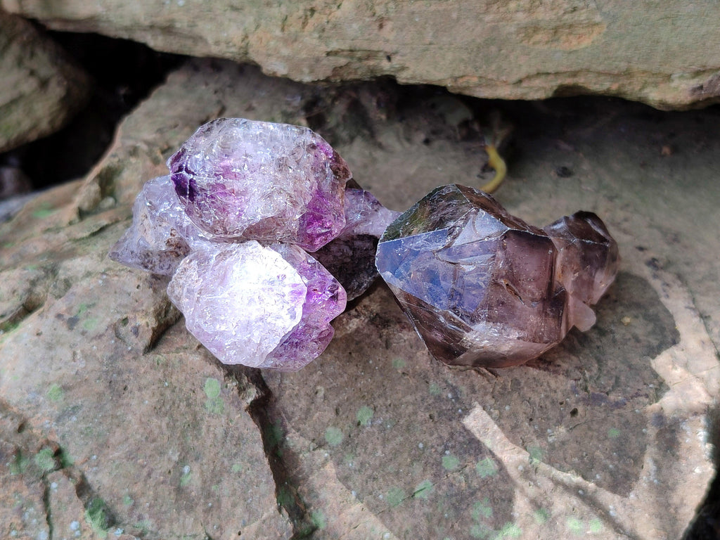Natural Window Amethyst Crystals x 6 From Chiredzi, Zimbabwe