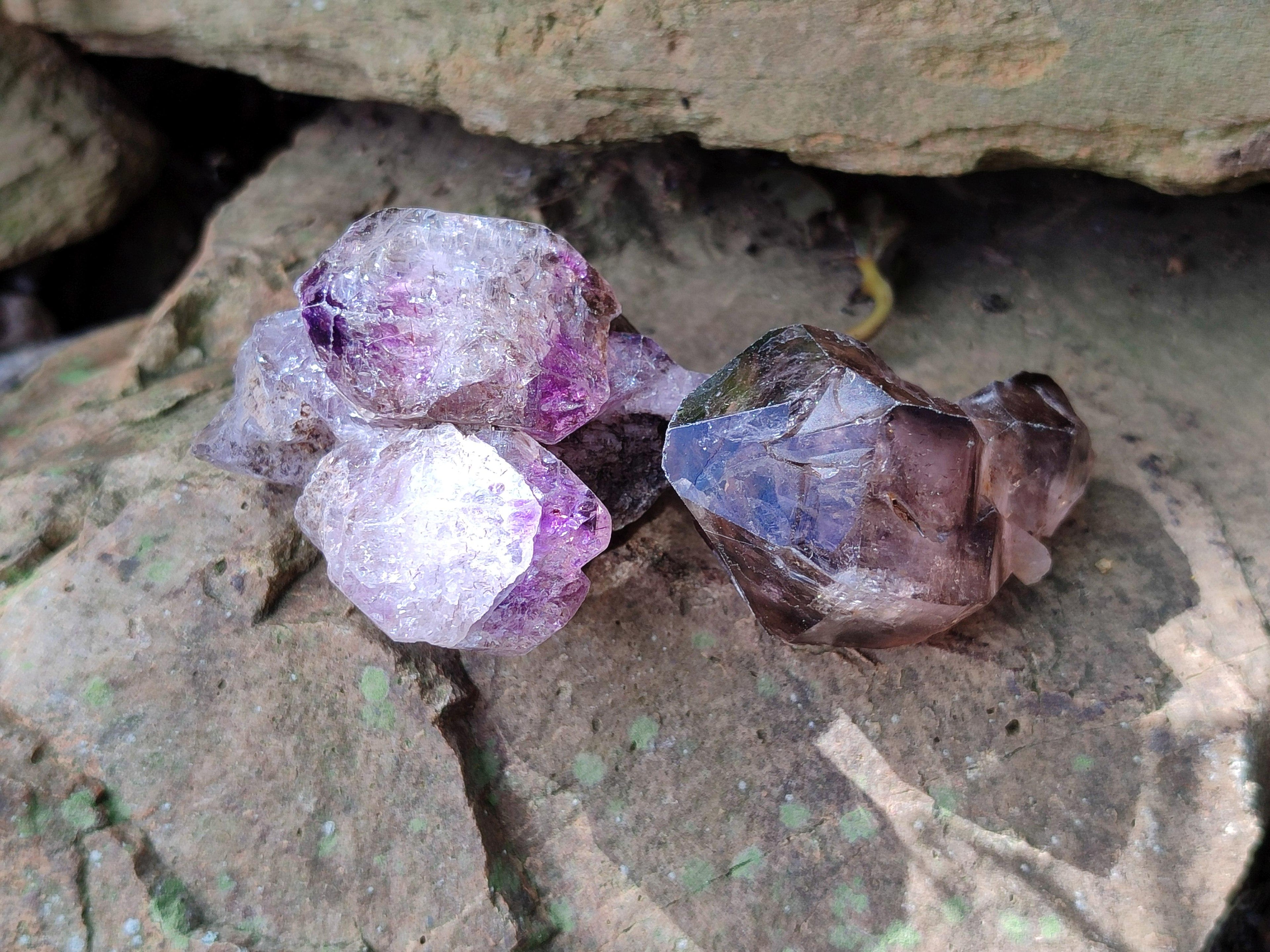 Natural Window Amethyst Crystals x 6 From Chiredzi, Zimbabwe