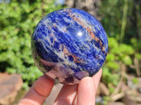 Polished Sodalite Spheres x 3 From Kunene River, Namibia