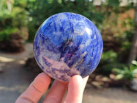 Polished Sodalite Spheres x 3 From Kunene River, Namibia